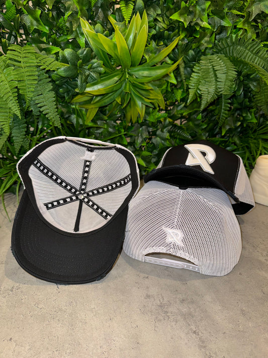 R Logo Trucker Cap “Black/White”